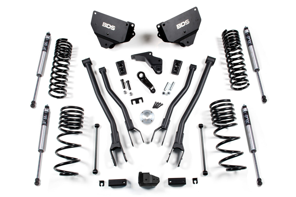 4-Inch Lift Kit w/ 4-Link for 2014-2018 Dodge Ram 2500 4WD Diesel - FOX 2.0 Performance Series