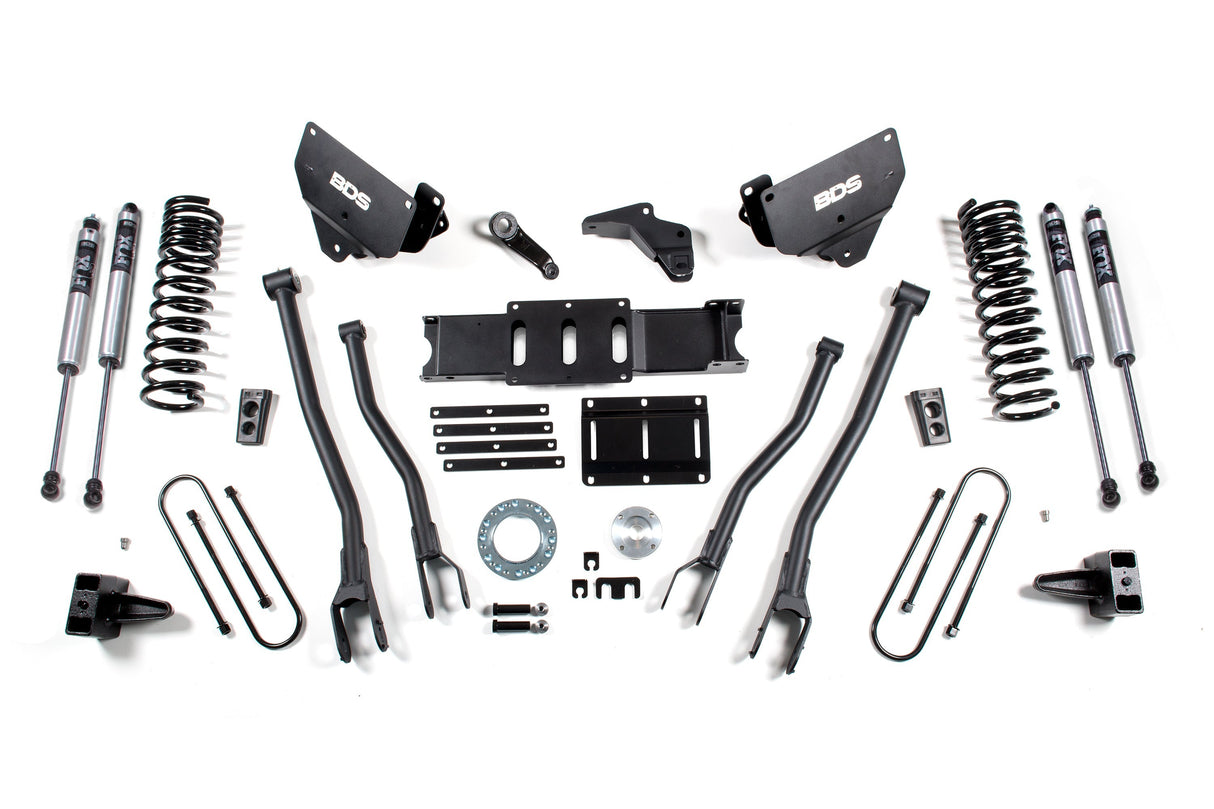 5.5-Inch Lift Kit w/ 4-Link for 2013-2018 Dodge Ram 3500 4WD Gas - Leaf Springs