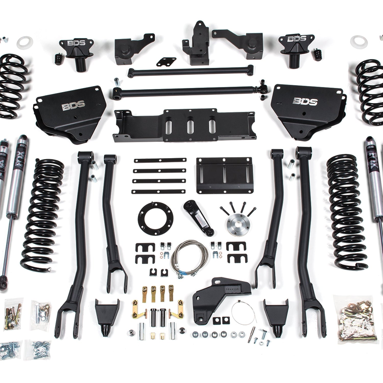 8-Inch Lift Kit w/ 4-Link for 2014-2018 Dodge Ram 2500 4WD Diesel - FOX 2.0 Performance Series