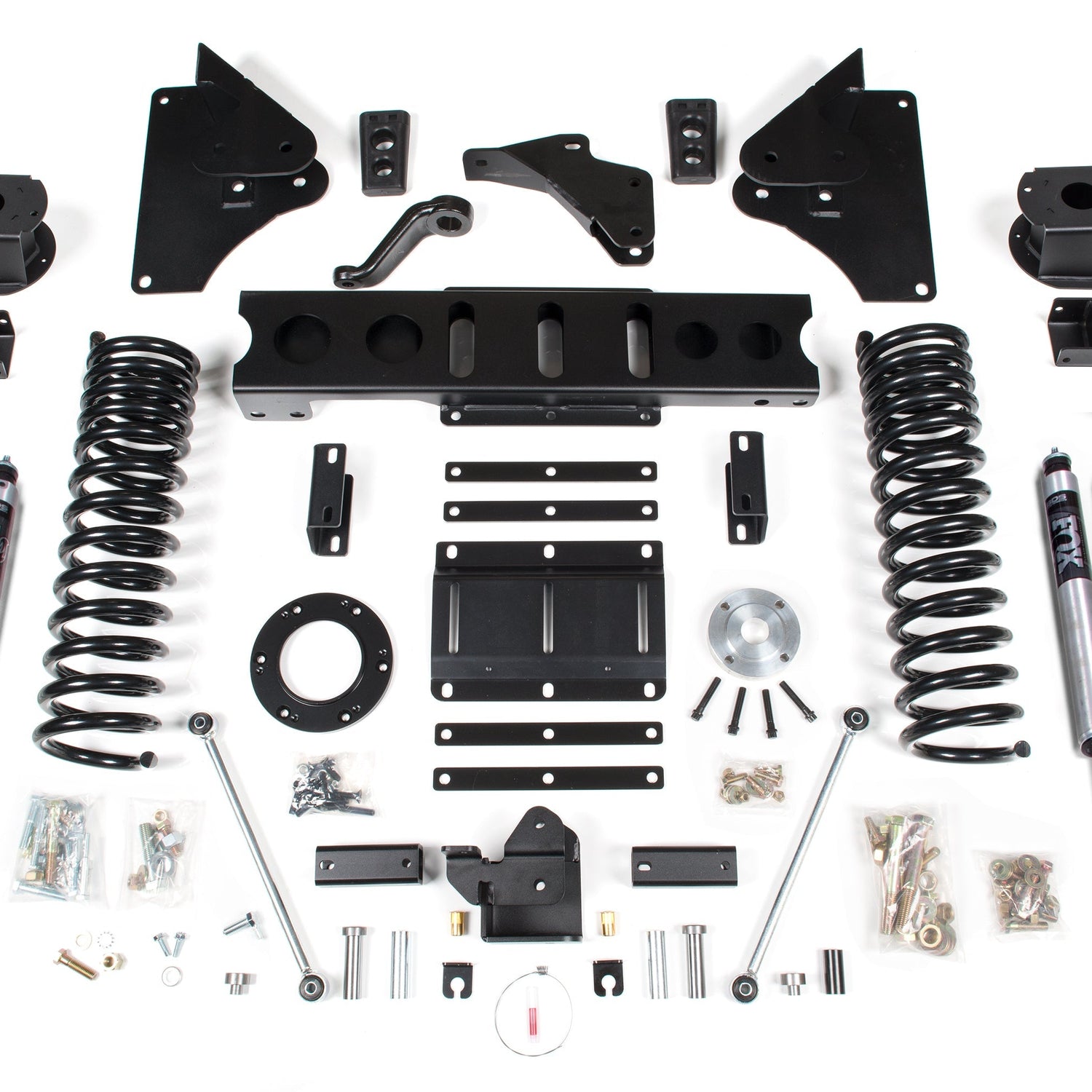 5.5-Inch Lift Kit w/ 4-Link for 2014-2018 Dodge Ram 2500 w/ Rear Air Ride 4WD Gas - FOX 2.0 Performance Series