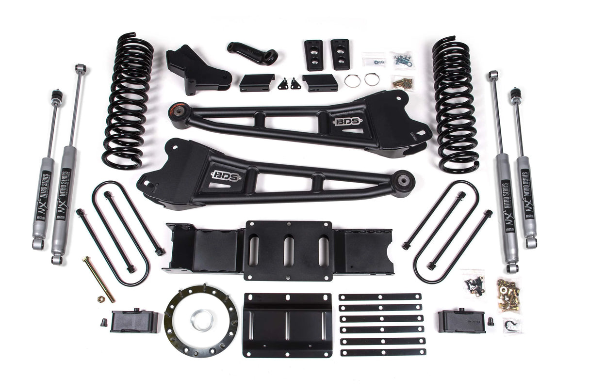 BDS Suspension 4 Inch Lift Kit W/ Radius Arm | 2 Inch Rear Block | Ram 3500 (19-24) 4WD | Diesel