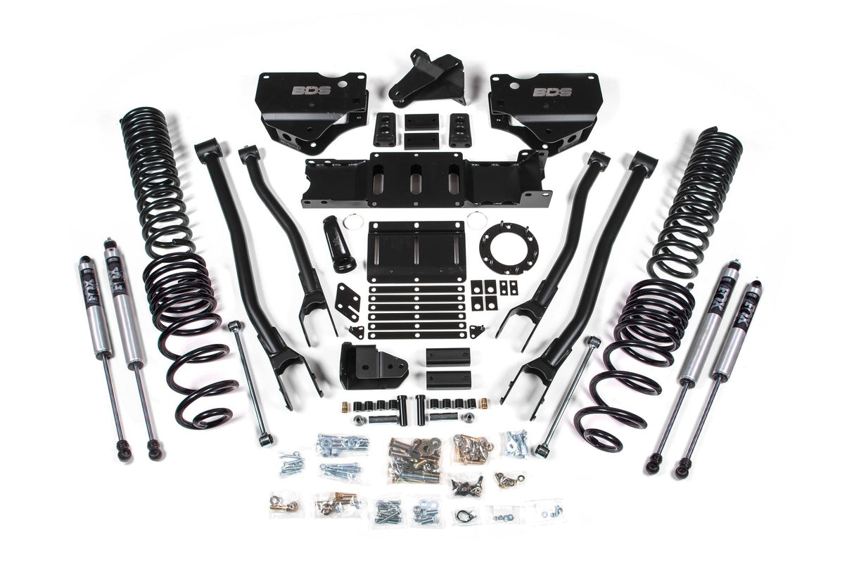 4-Inch Lift Kit w/ 4-Link for 2019-2024 Dodge Ram 2500 4WD Diesel - FOX 2.0 Performance Series