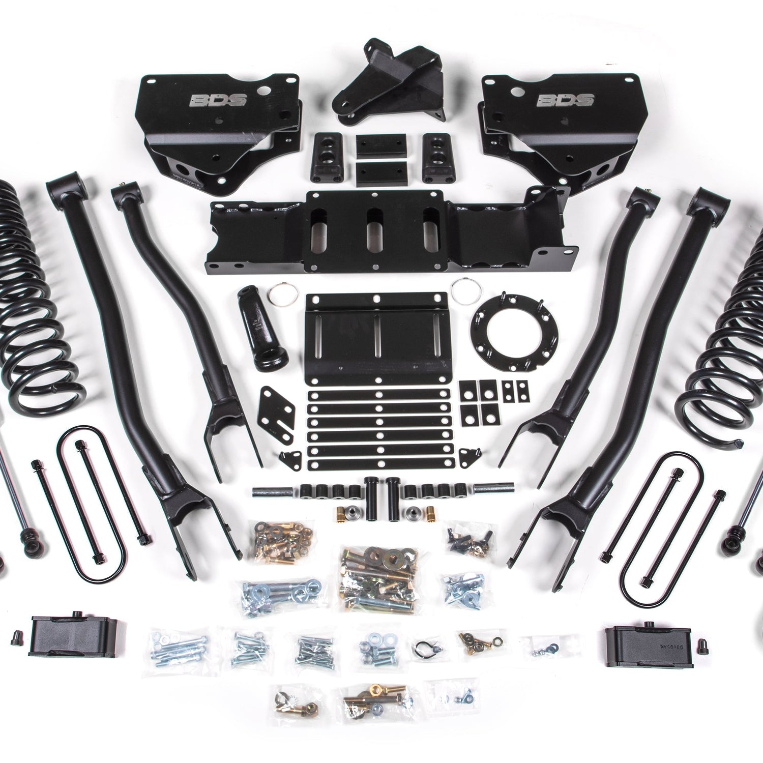 4-Inch Lift Kit w/ 4-Link for 2019-2024 Dodge Ram 3500 w/ Rear Air Ride 4WD GAS - FOX 2.0 Performance Series
