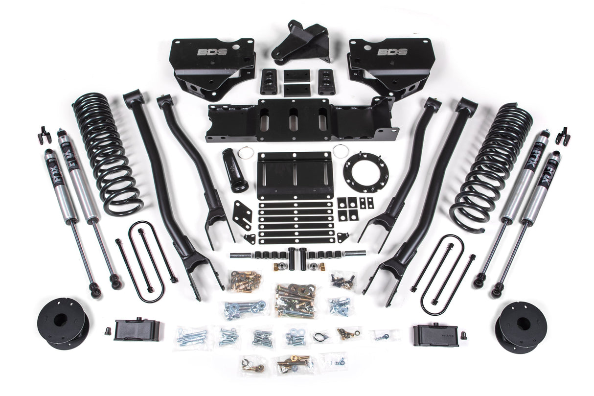 4-Inch Lift Kit w/ 4-Link for 2019-2024 Dodge Ram 3500 w/ Rear Air Ride 4WD Diesel - 8 Bolt