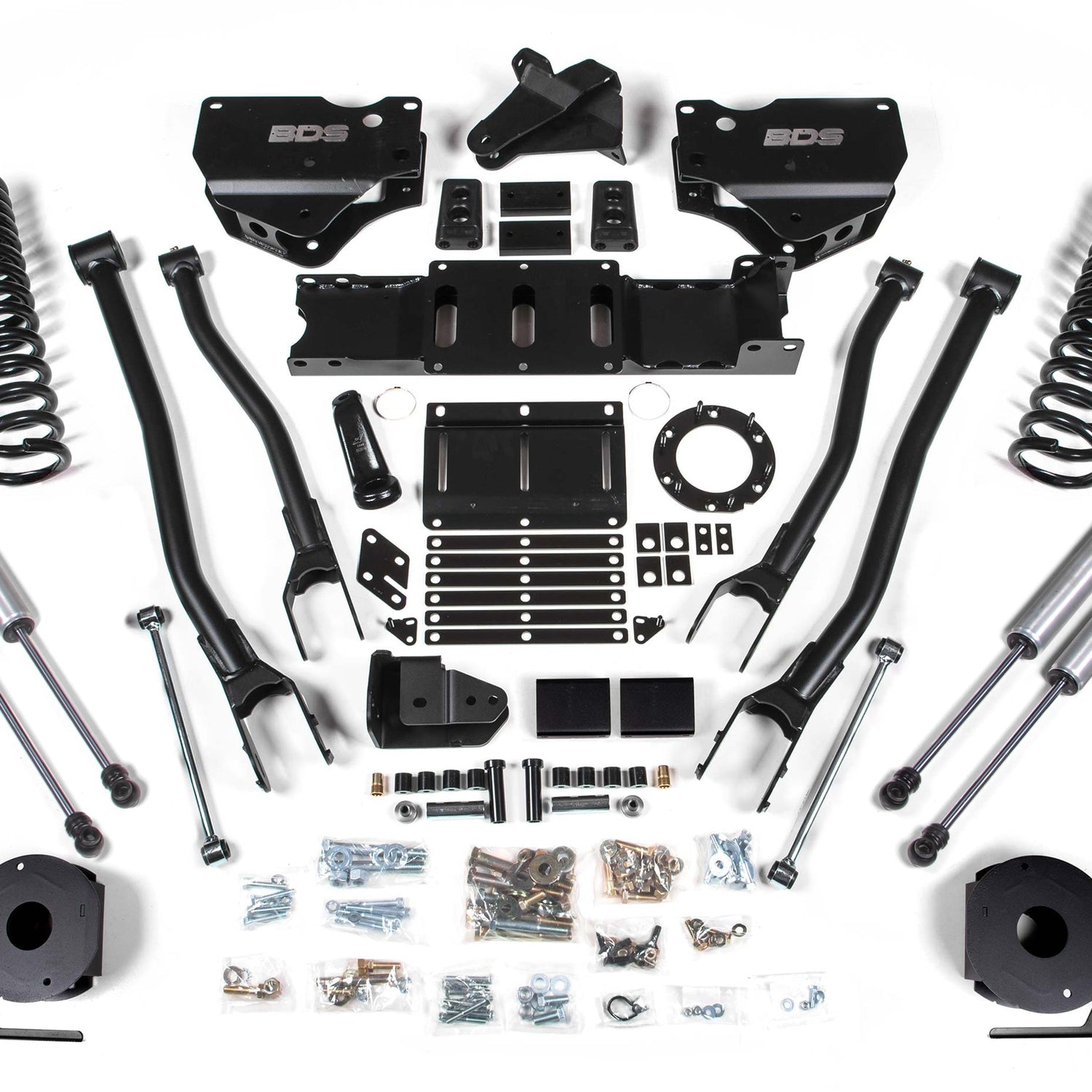 5.5-Inch Lift Kit w/ 4-Link for 2019-2024 Dodge Ram 2500 w/ Rear Air Ride 4WD Gas - FOX 2.0 Performance Series
