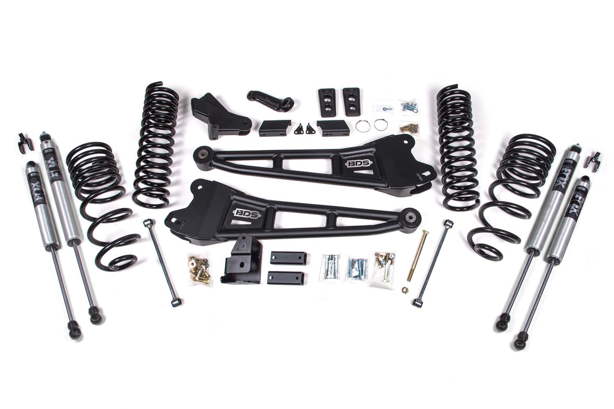 4-Inch Lift Kit w/ Radius Arm  for 2014-2018 Dodge Ram 2500 4WD Gas - FOX 2.0 Performance Series