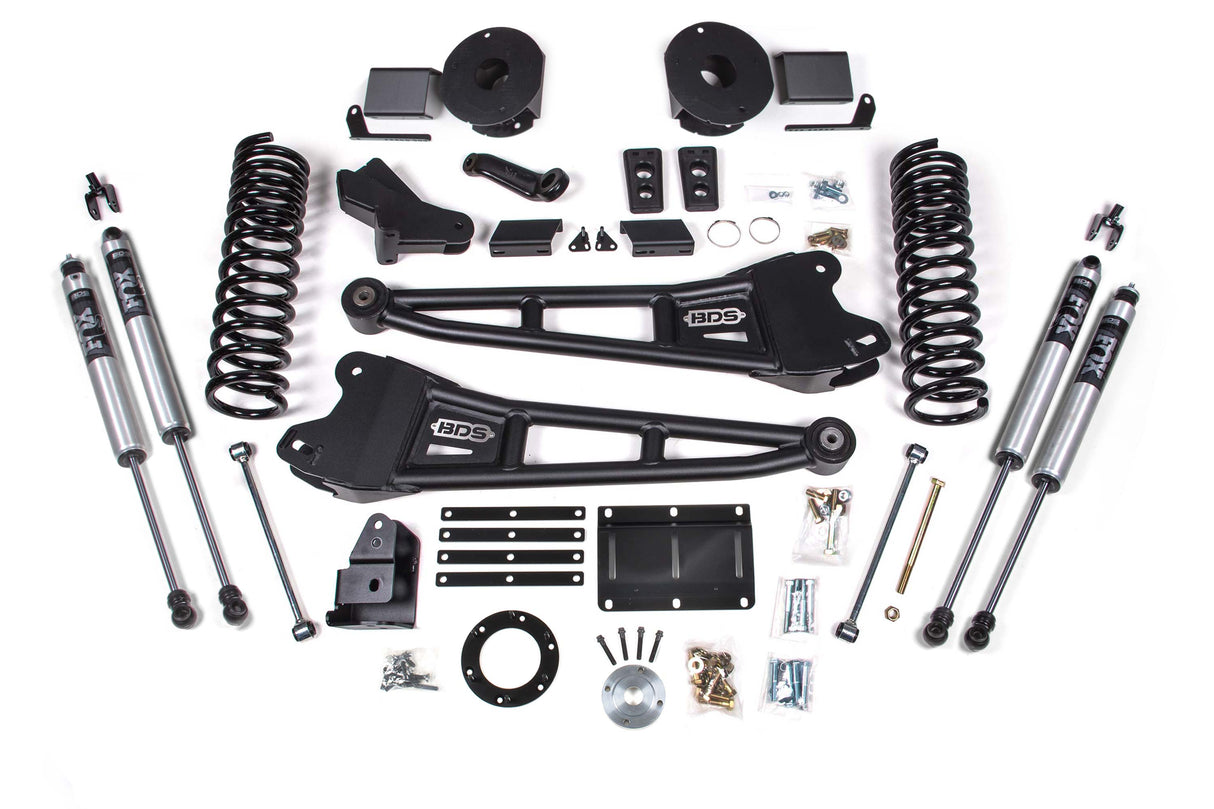 5.5-Inch Lift Kit w/ Radius Arm for 2014-2018 Dodge Ram 2500 w/ Rear Air Ride 4WD Gas - FOX 2.0 Performance Series
