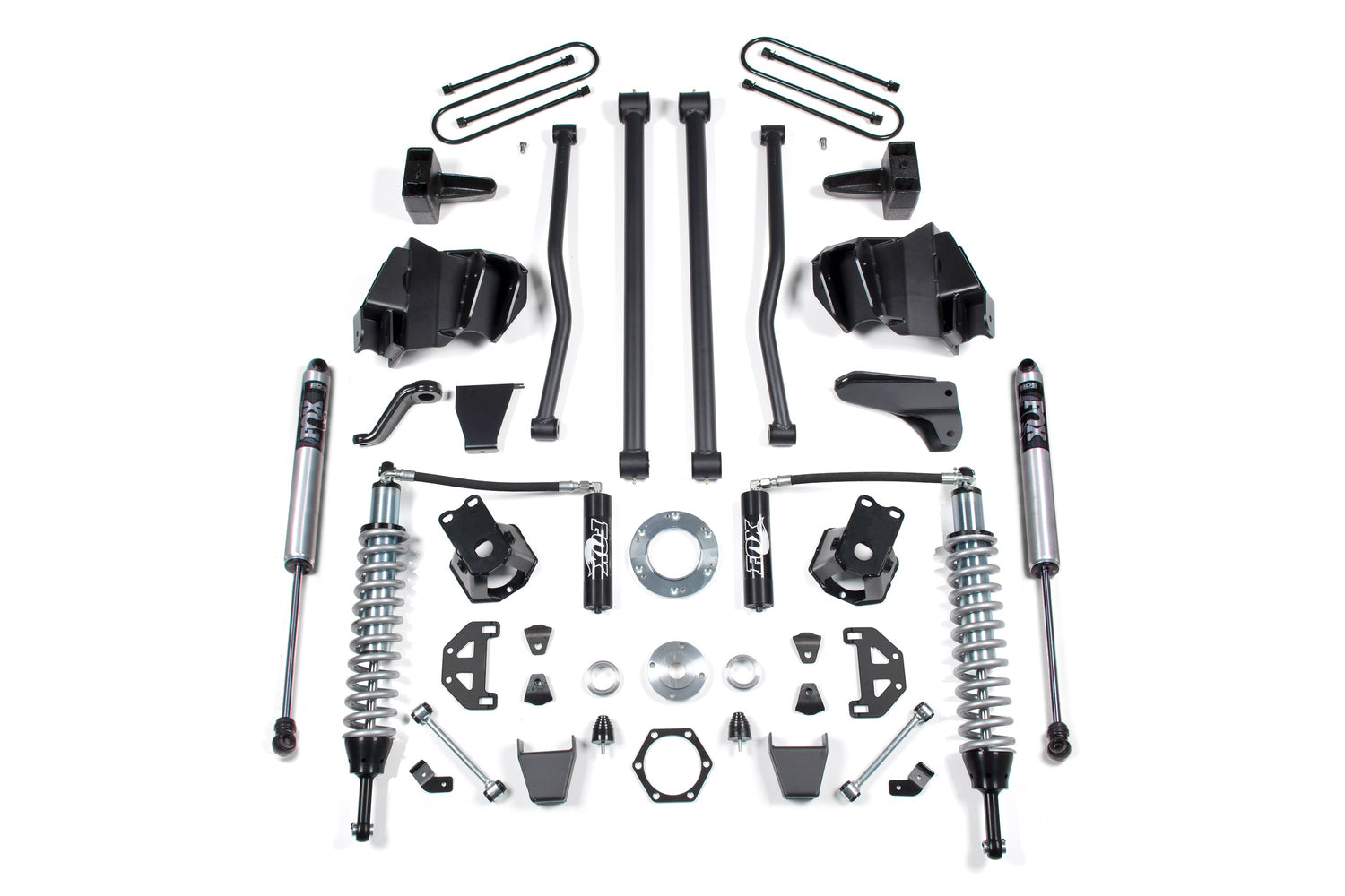 6-Inch Lift Kit - Long Arm & FOX 2.5 Coil-Over Conversion for 2009-2013 Dodge Ram 2500 4WD Diesel - Leaf Springs