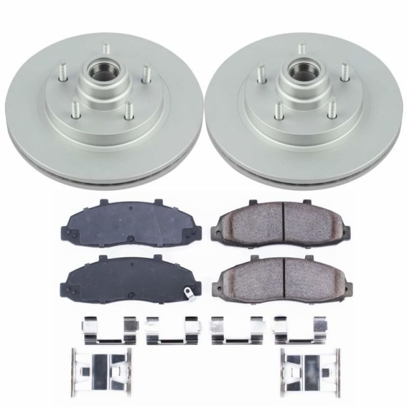 Power Stop 97-00 Ford F-150 Front Z17 Evolution Geomet Coated Brake Kit