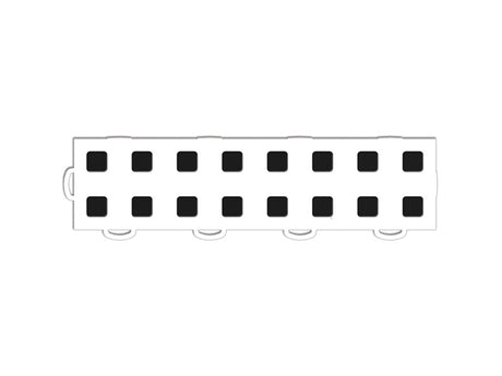 WeatherTech TechFloor - 3in X 12in Tiles(Left Loop) - White/Black **Order in Qtys of 10