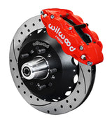 Wilwood 65-68 Chevy Impala W/ Drum Spindle- FNSL6R - 12.88 in VentedGT Rotor Drilled Red