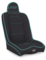 PRP Daily Driver High Back Suspension Seat- Black/Teal Vinyl