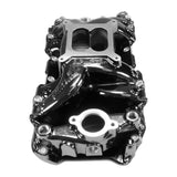 Edelbrock B/B Chev Rect Port RPM Air-Gap Manifold - Black Plasma Finish