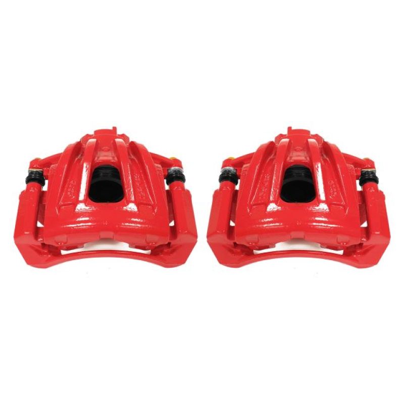 Power Stop 02-07 Jeep Liberty Front Red Calipers w/Brackets - Pair