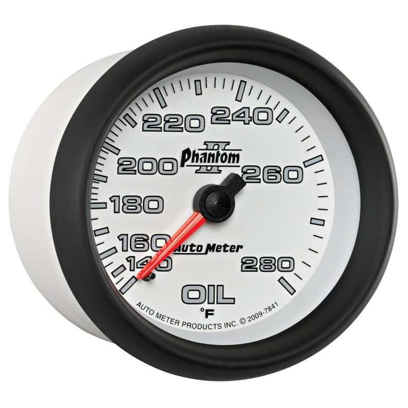 AutoMeter Gauge Oil Temp 2-5/8in. 140-280 Deg. F Mechanical Phantom II