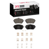 DFC 20-23 Mercedes-Benz A200 (Mexico) Front 5000 Advanced Low Metallic Brake Pads and Hardware Kit