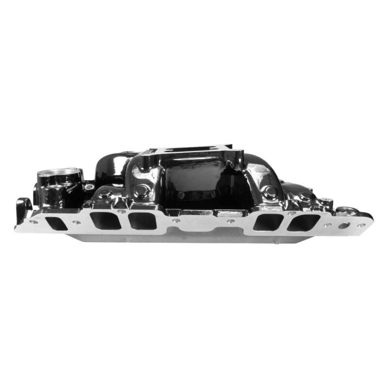 Edelbrock B/B Chev Rect Port RPM Air-Gap Manifold - Black Plasma Finish