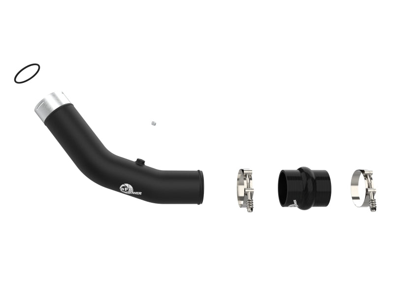 aFe 23-24 Ford Diesel Trucks V8-6.7L (td) BladeRunner 3in. Aluminum Hot Charge Pipe - Black