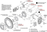 Wilwood kit rear EPB XRS4R big ford new style 2.50 offset 14.00 rotor GT
