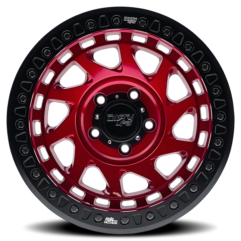 Dirty Life 9313 Enigma Race 17x9 / 6x139.7 BP / -12mm Offset / 106mm Hub Crimson Candy Red Wheel