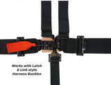 PRP Adjustable Crotch Belt for Latch and Link Harness - 5th Point Only - Black