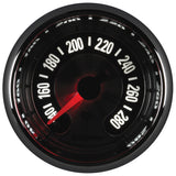 Autometer American Muscle 2-1/16in Full Sweep Electric Digital Stepper 140-280 Deg F Oil Temp Gauge