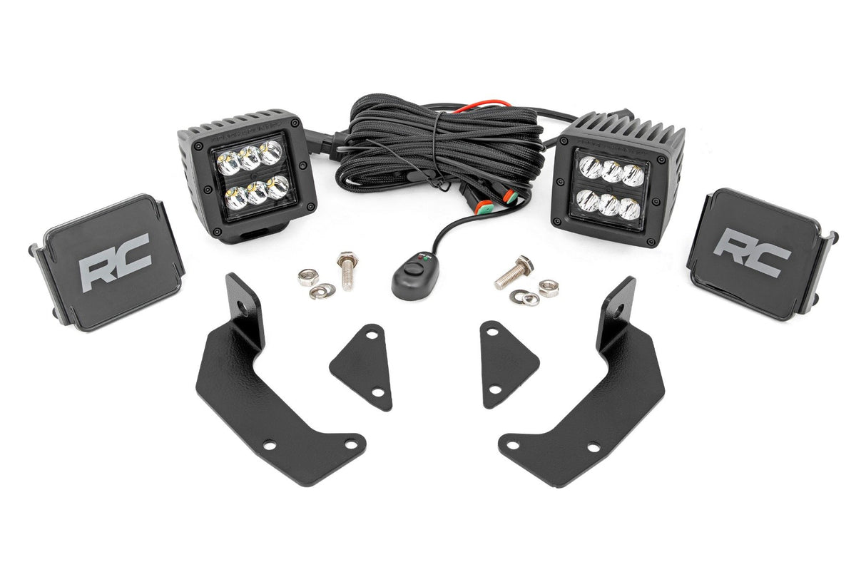 LED Light Kit | Cage Mount | 2" Black Pair | CFMOTO UFORCE 1000