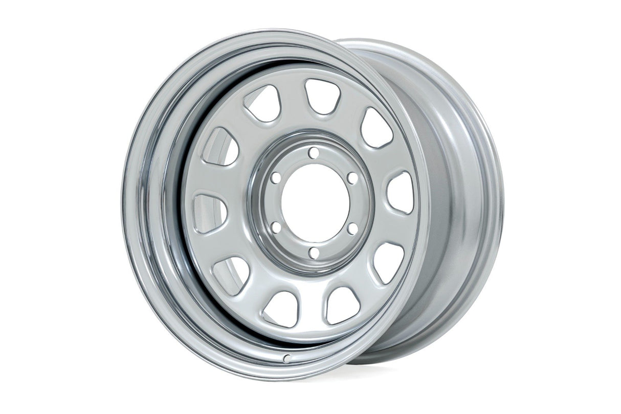 Steel Wheel | Chrome | 15x8 | 5x5.5 | 4.25 Bore | -19mm