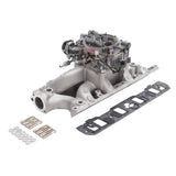 Edelbrock Manifold And Carb Kit Performer RPM Air-Gap Small Block Ford 289-302 Natural Finish