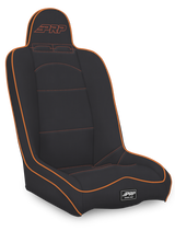 PRP Daily Driver High Back Suspension Seat- Black/Orange Tweed