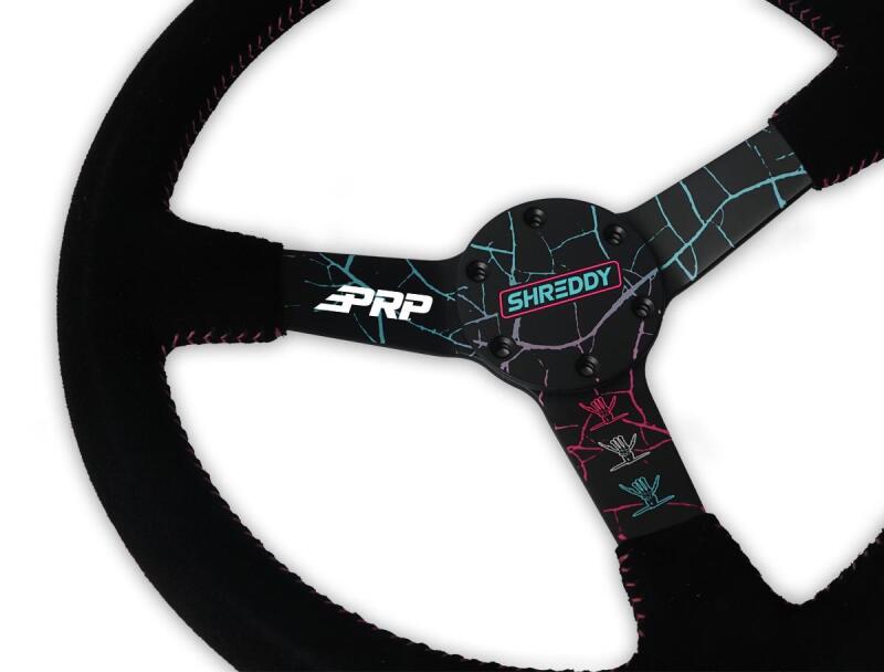 PRP Shreddy Flat Deep Dish Steering Wheel - Cracked