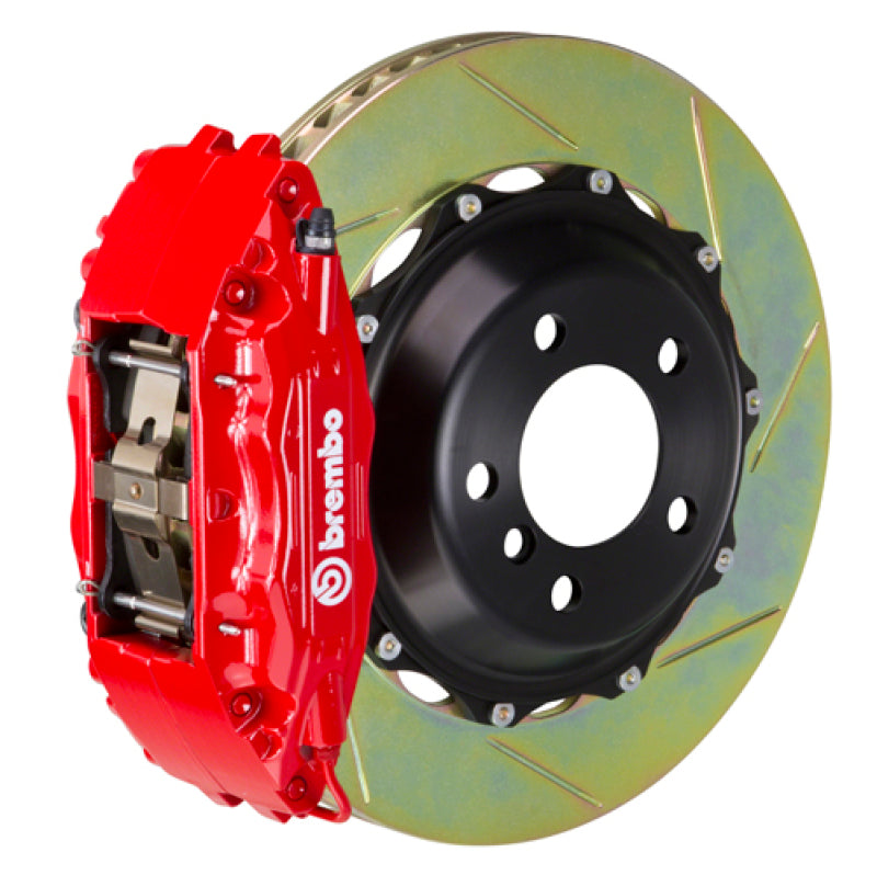 Brembo 78-79 930 Front GT BBK 6 Piston Cast 355x32 2pc Rotor Slotted Type-1-Red