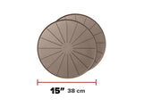 WeatherTech Plant Mats/Coasters 15in. Round - Tan (2pc Set)