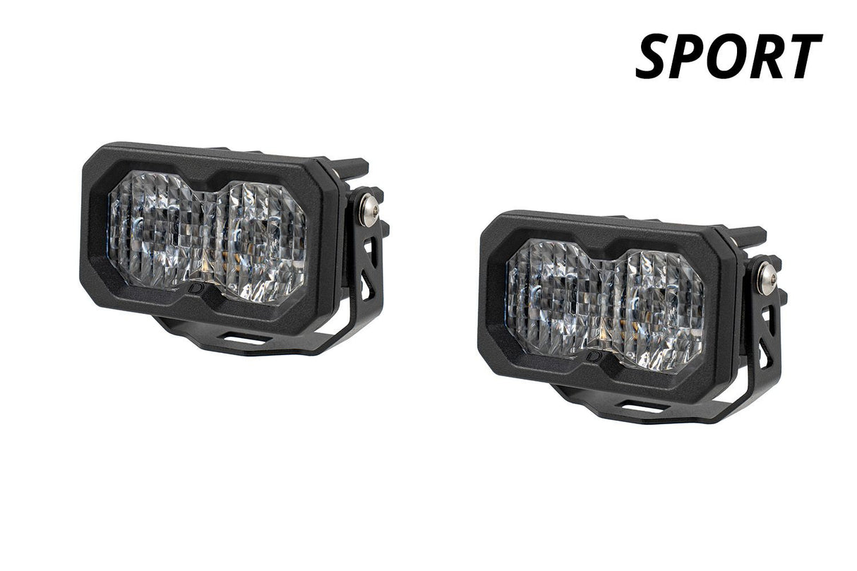 Diode Dynamics C2 2.0 Sport White Flood Standard ABL (Pair)