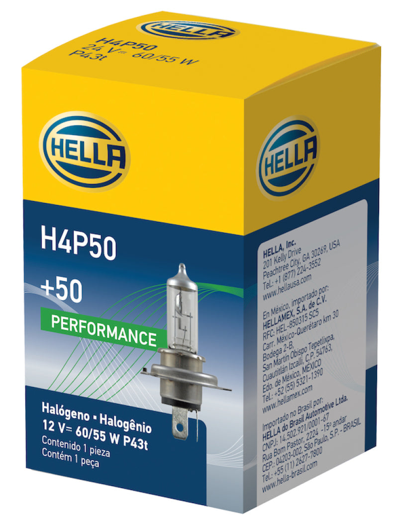 Hella Bulb H4 12V 60/55W P43t T4.625 +50