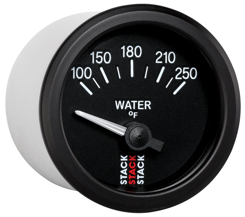 Autometer Stack 52mm 100-250 Deg F 1/8in NPTF Electric Water Temp Gauge - Black