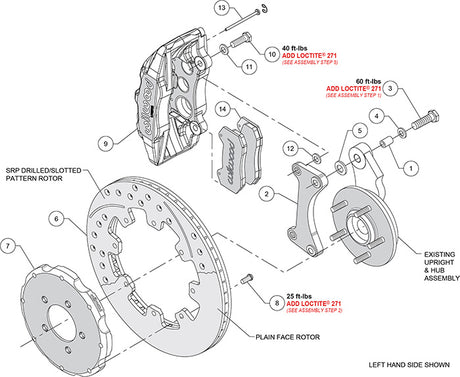 Wilwood 03-05 Dodge Neon SRT-4 Forged Dynapro 6 Big Brake Front Brake Kit 12.19 - Red