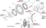 Wilwood 16-21 Polaris RZR XP 4 Turbo Rear Kit 11.25in Drilled Rotors - Black