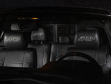 PRP 12-14 Ford Raptor Front Seat Covers (Pair) - Black w Silver Stitch
