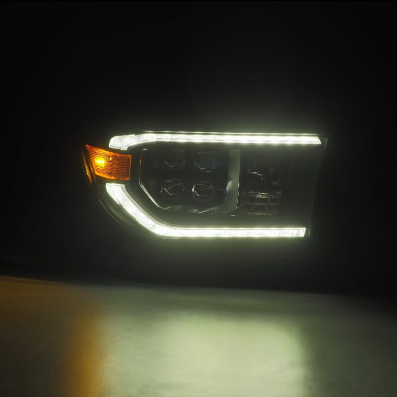 AlphaRex 07-13 Toyota Tundra / 08-17 Sequoia NOVA LED Proj HL Black w/Actv Light Seq. Sig + DRL