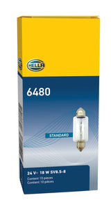 Hella Bulb 6480 24V 18W SV8.5-8 T4.625 15x43mm