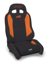 PRP EnduroCrawl Reclining Suspension Seat - Black/Orange Vinyl - Driver