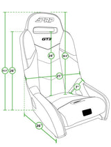 PRP Honda Talon GT3 Suspension Seats Kit (Pair) - Black & Gray