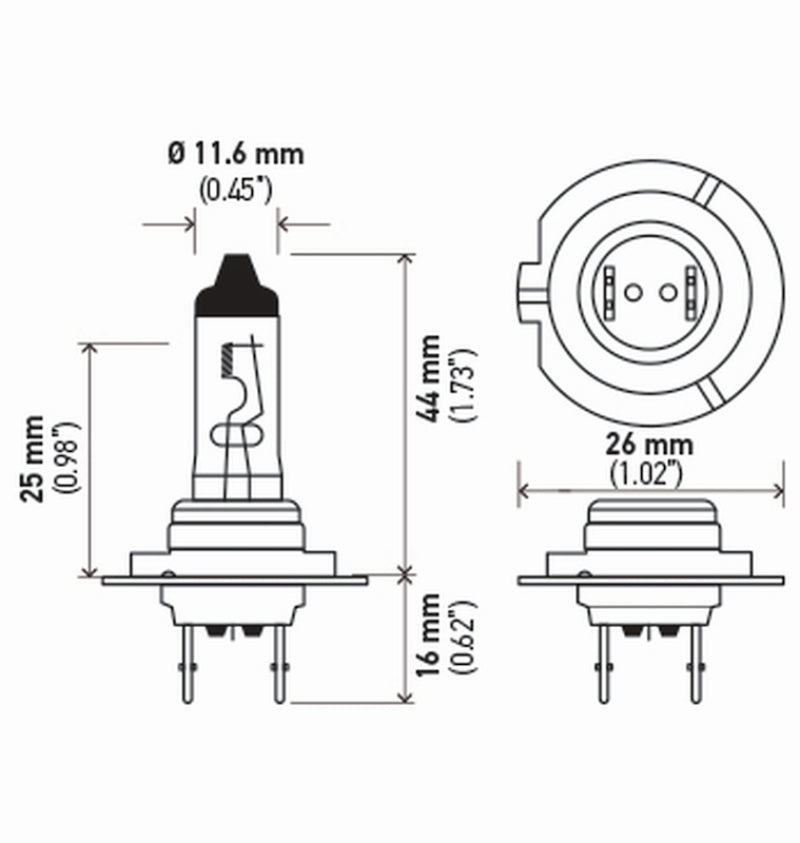 Hella Bulb H7 12V 55W Px26D T4625 (2)