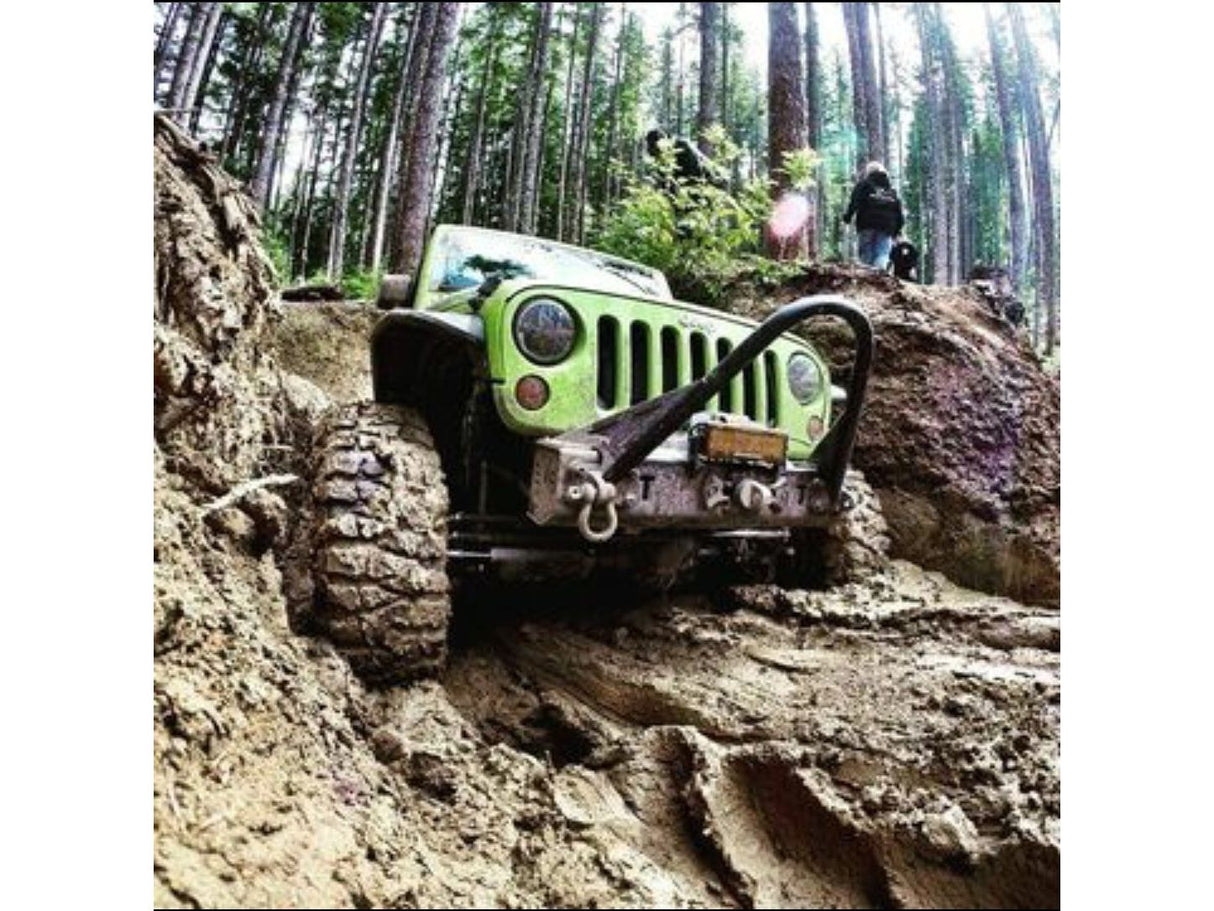 EVO MFG 2007-2018 Jeep Wrangler JK FRONT DOUBLE THROWDOWN KING COILOVER BYPASS SYSTEM (AFTERMARKET AXLES )