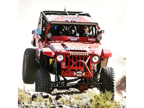 EVO MFG 2007-2018 Jeep Wrangler JK FRONT DOUBLE THROWDOWN KING COILOVER BYPASS SYSTEM (AFTERMARKET AXLES )