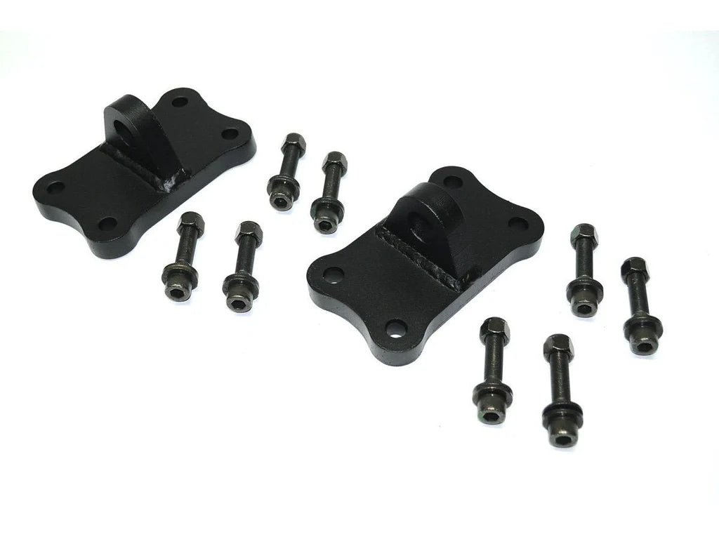 FRONT D-RING SHACKLE MOUNTS (BLACK) FOR JK, JL, JT