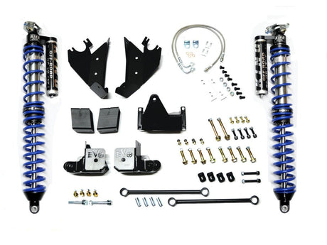 EVO MFG 2007-2018 Jeep Wrangler JK KING Coilover Conversion Kit Rear Bolt On (BLACK) &