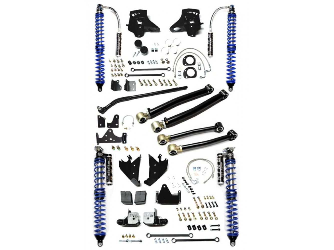 EVO MFG 2007-2018 Jeep Wrangler JK EVO 3-5 INCH LIFT KING COILOVER CONVERSION ENFORCER PRO ( BLACK ) &