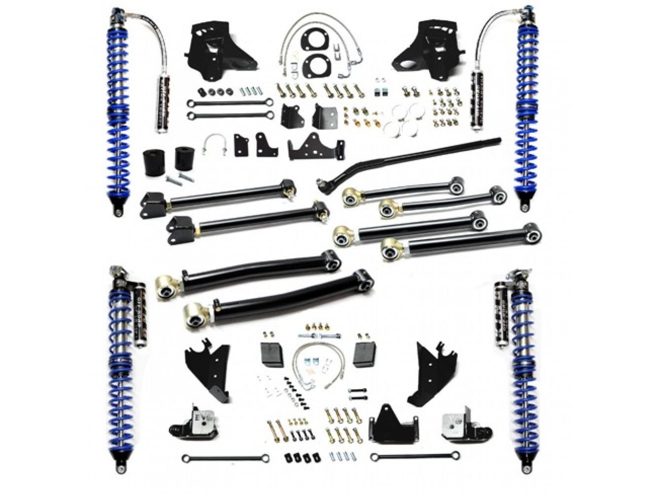 EVO MFG 2007-2018 Jeep Wrangler JK EVO 3-5 INCH LIFT KING COILOVER CONVERSION ENFORCER PRO ( BLACK ) &